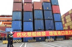 船公司停航跳港后，港口“整船換裝”新模式保航運供應鏈穩定（附圖）
-吉布