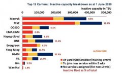 地中海航運排在第一
-國際海運公司